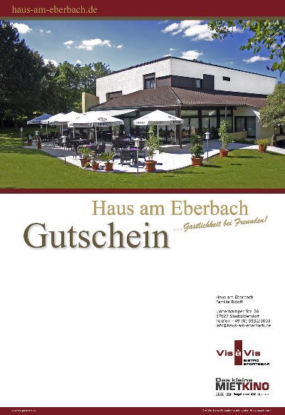 Wertgutschein Haus am Eberbach