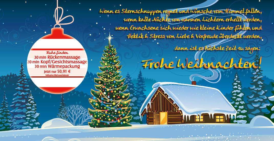 Adventsangebot 2025 - Massage Rücken Kopf Gesicht + Wärme (80min) Ruhe finden