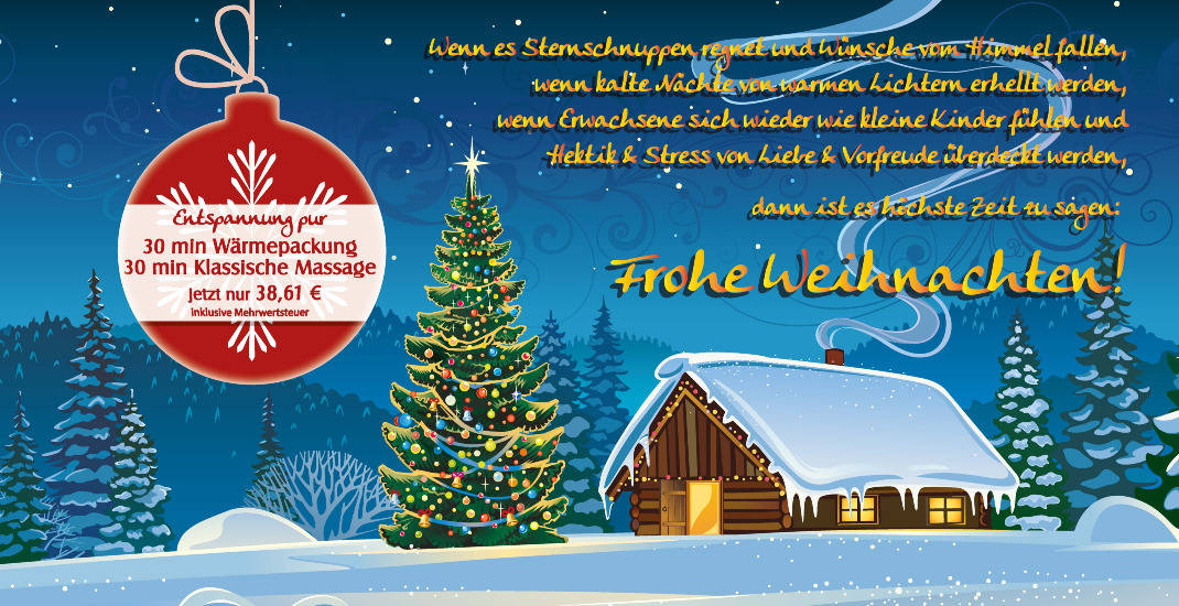 Adventsangebot 2025 - Massage + Wärme (60 min) Entspannung pur