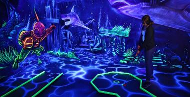 Eintrittskarte Schwarzlicht Minigolf 4D
