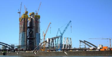 Rund um EZB und Osthafenbr&uuml;cke