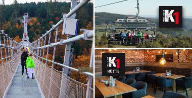 Wertgutschein K1 H&uuml;tte + Skywalk Ticket (Erw.) + K1 Sesselbahn Berg- Talfahrt